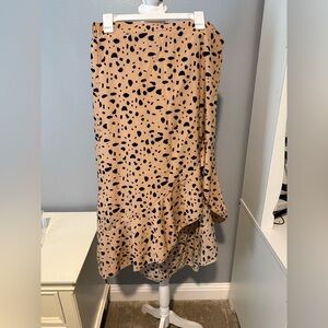 Leopard Print Midi Skirt